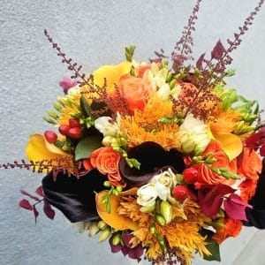 buchet mireasa ruginiu