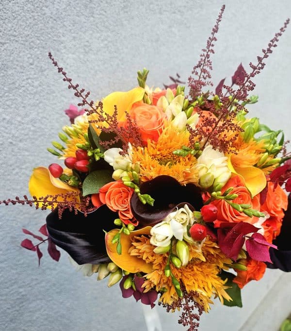 buchet mireasa ruginiu