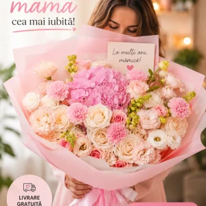 Flori pentru mama - buchet La Mulți Ani cu livrare în Focșani